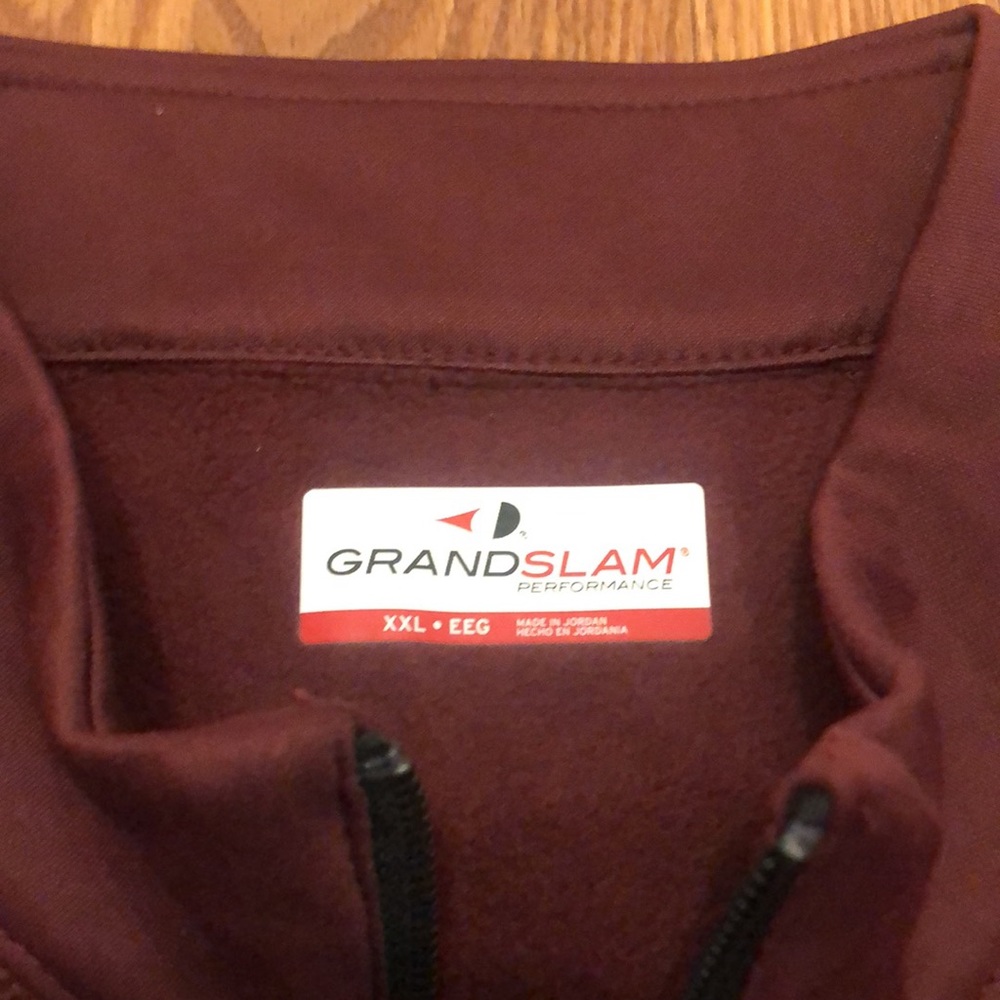 Grand Slam Performance XXL Mens Golf Jacket Long Sleeve 1/4 Zip Pullover Pocket - Picture 2 of 7